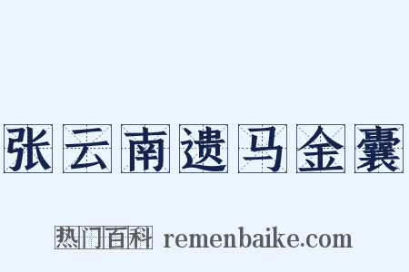 张云南遗马金囊是什么意思的图片